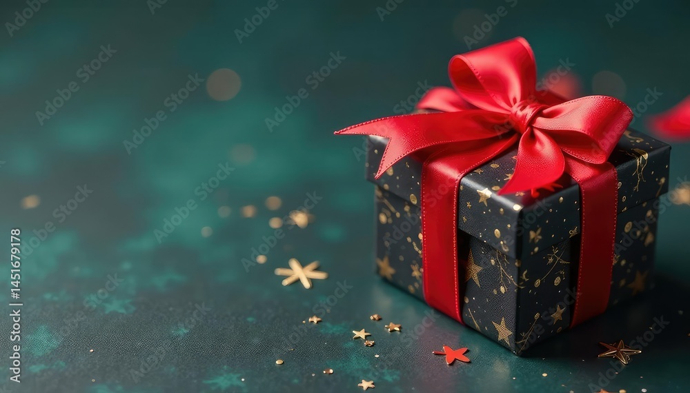 Elegant red ribbon tied gift boxes, gold accents, gift box, luxury, gold