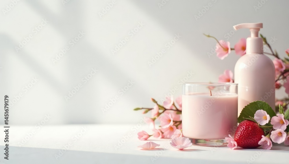 Elegant, pristine white setting, emphasizing product, refined, modern, showcase