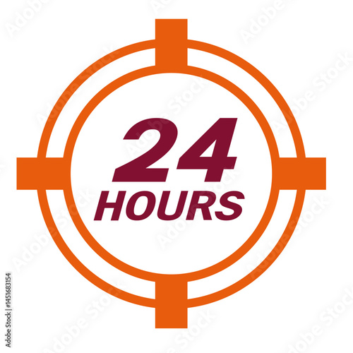 24 Hours Icon Graphic
