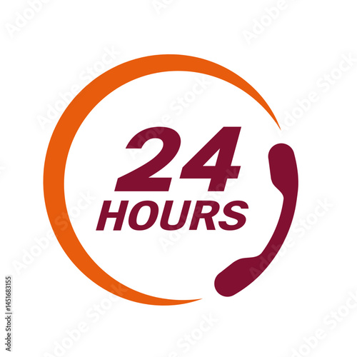 24 Hours Icon Graphic