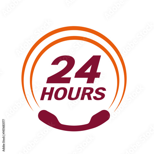 24 Hours Icon Graphic