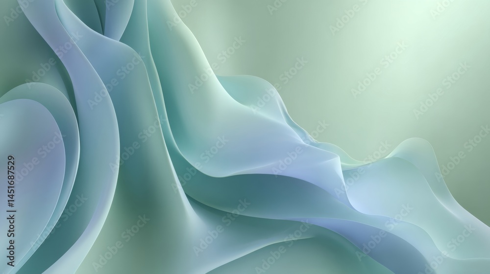 Obraz premium abstract teal fabric waves