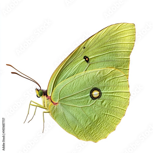 Photo of Gonepteryx rhamni butterfly Isolated on white background