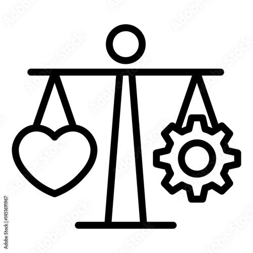 Life balance icon in vector illustration