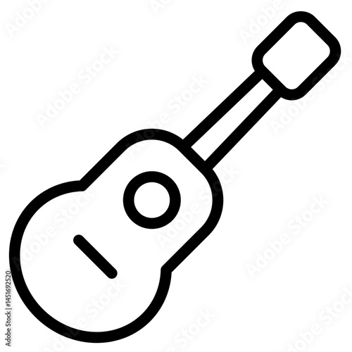 Music, guitar icon in vector illustration