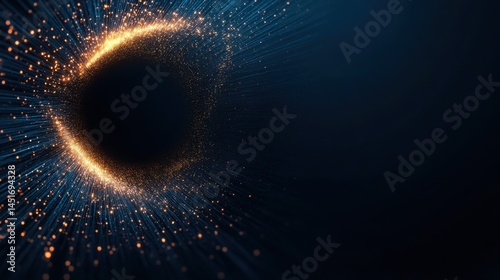 Abstract radial graph with glowing segments expanding, representing business metrics scaling up 