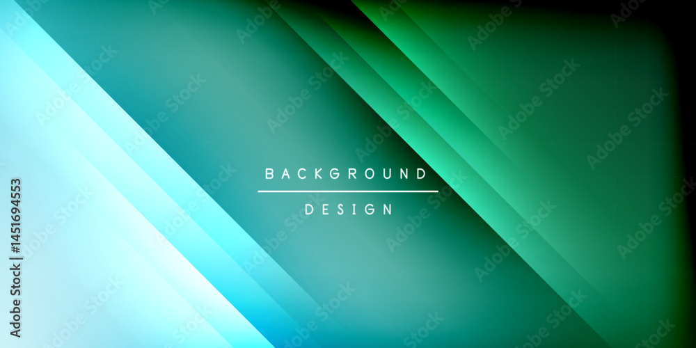 Abstract background features diagonal layers. Turquoise, green hues blend into black space. Minimalist design with text overlay. Abstract background features diagonal layers. Turquoise, green hues blend into black space. Minimalist design with text overlay.