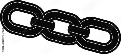 chain link silhouette vector icon
