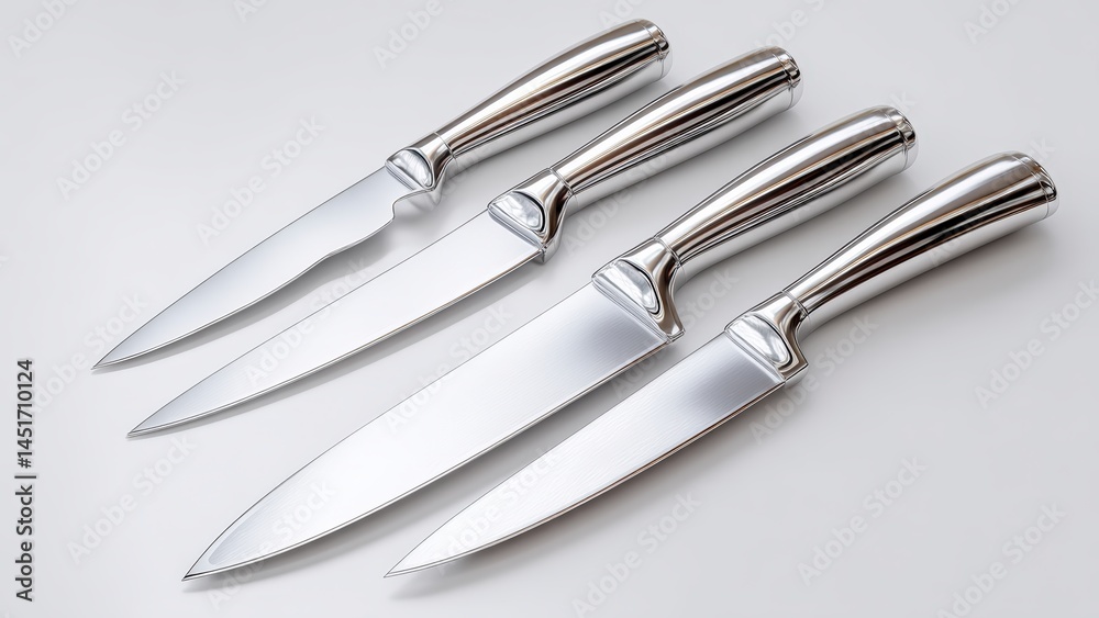 Obraz premium Three High-Quality Kitchen Knives