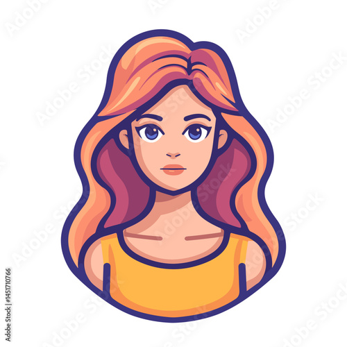Modern vector illustration of a European woman, symbolizing diversity, equality, freedom. A concept of prosperity, harmony and personal identity of citizens, society and culture of the European Union