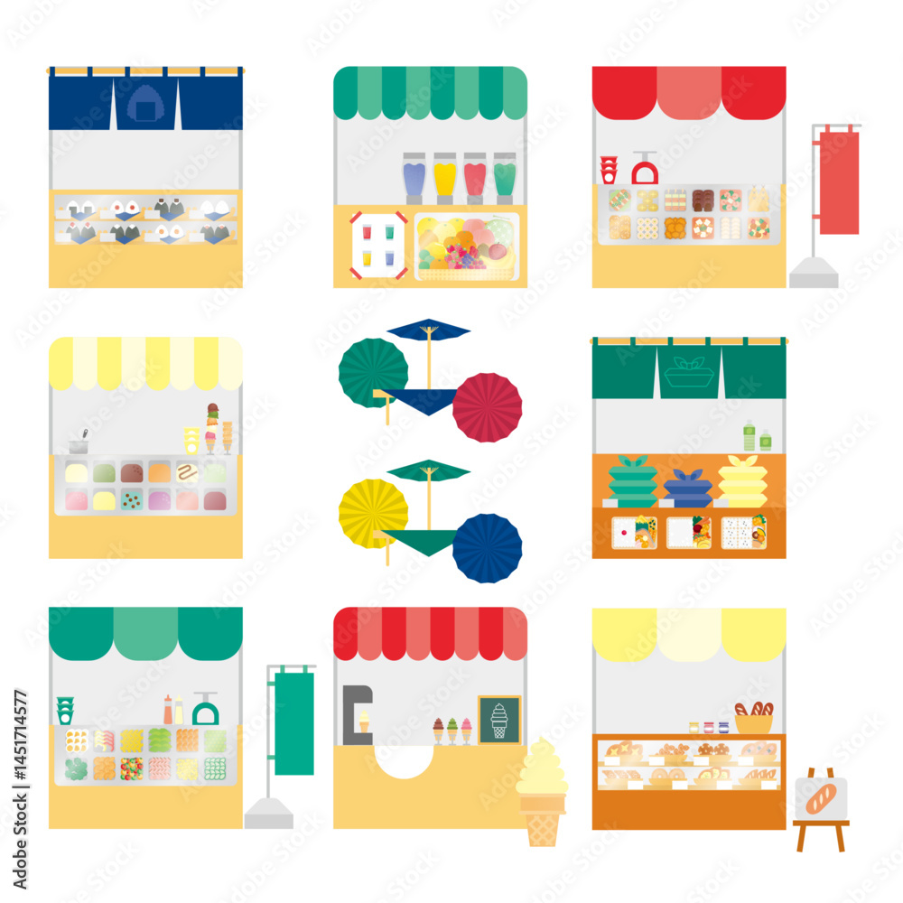 Obraz premium お店のイラスト