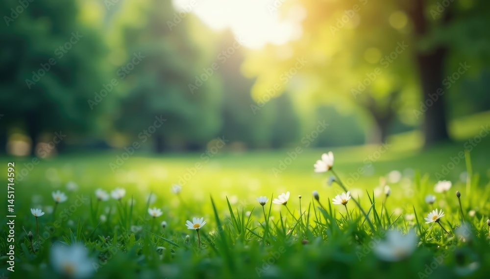 Fototapeta premium Abstract blurred nature scene, perfect for design overlays, element, background