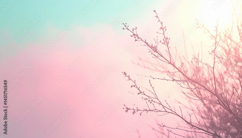 Fototapeta premium Spring blossoms in a serene atmosphere nature scene soft colors tranquil environment close-up view beauty of renewal