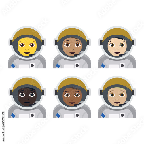 astronaut person vector illustration emoji symbol sign icon flat design