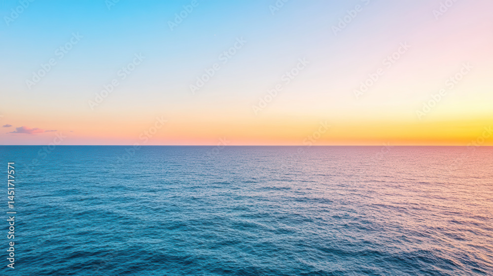 Obraz premium Vibrant ocean view at sunset with colorful sky reflecting on water surface