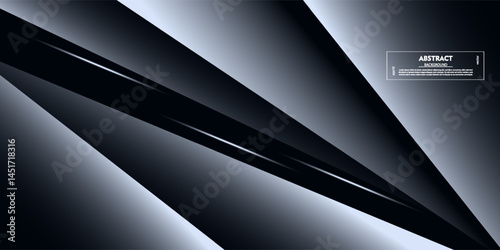 Dark grey dynamic abstract vector background with shadow. Creative premium gradient square pattern. Smart 3D cover design for business design. Vector Eps10