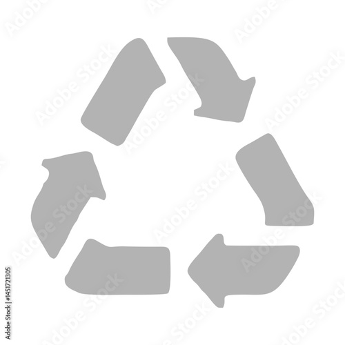 environmental sustainability symbol - waste recycling Shadow