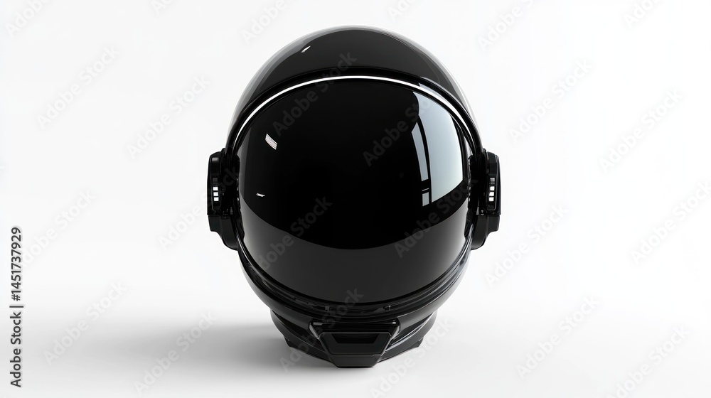 Fototapeta premium Futuristic black space helmet