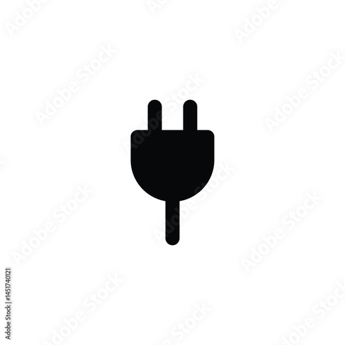 Lightning icon isolated on white background. High voltage. Charging location. Electric charging. Thunderbolt sign. Charging icon. Electricity sign. Electrical cable. Power socket. Electrical wire.