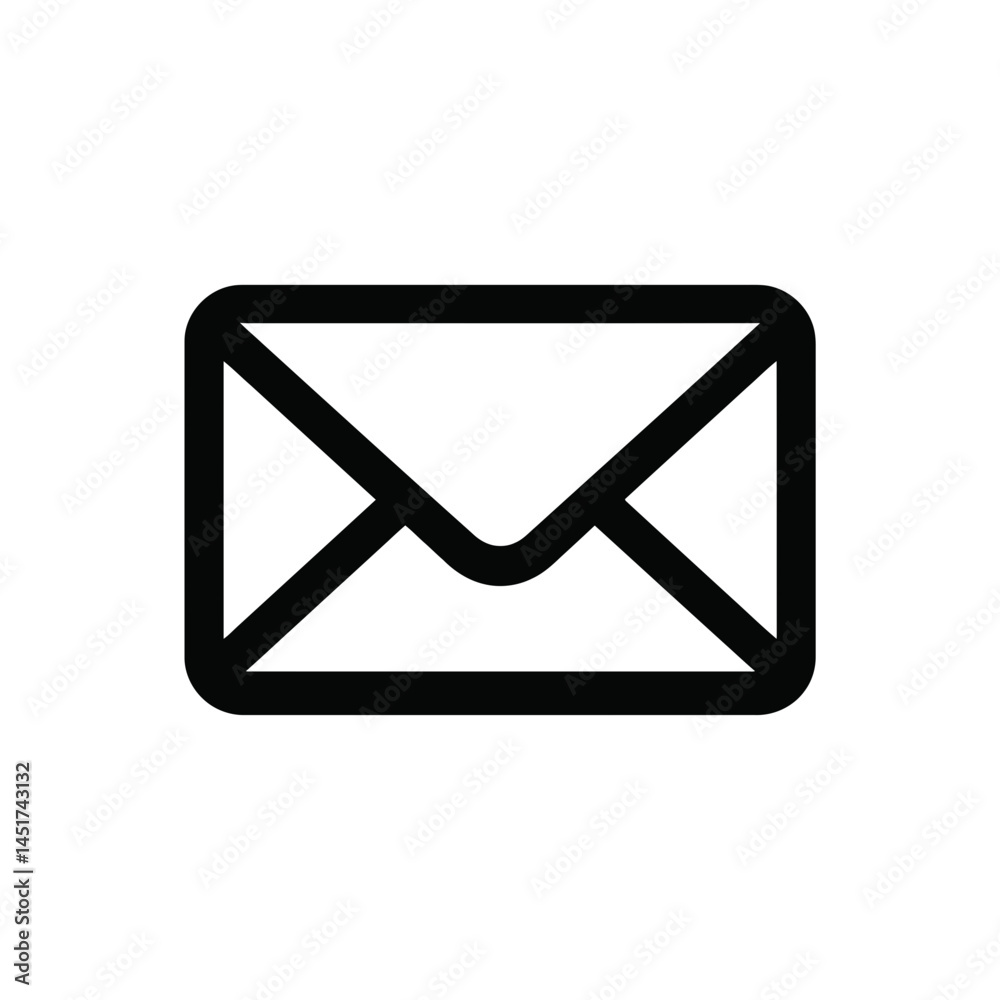 very simple flat and single minimalist Envelope Silhouettes in black on a white background very simple flat and single minimalist Envelope Silhouettes in black on a white background