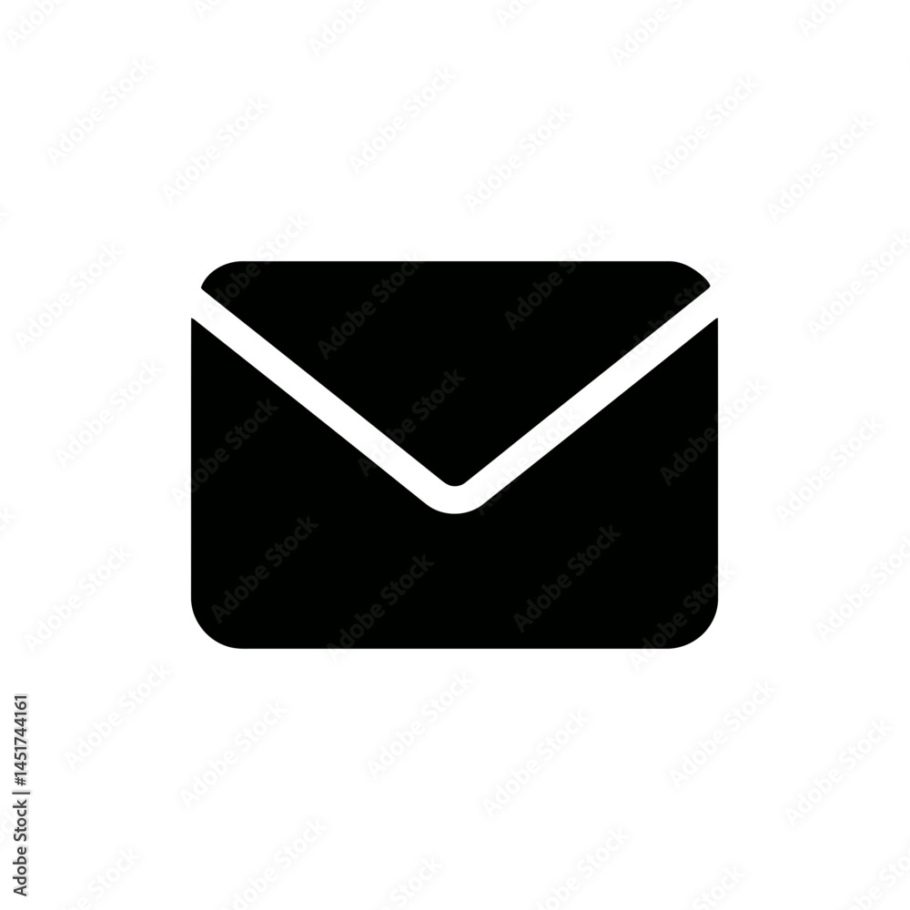 very simple flat and single minimalist Email Silhouettes in black on a white background very simple flat and single minimalist Email Silhouettes in black on a white background