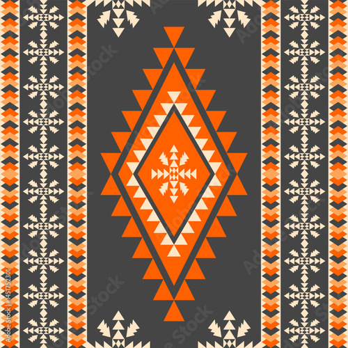 Vibrant Southwestern Tribal Geometric Pattern