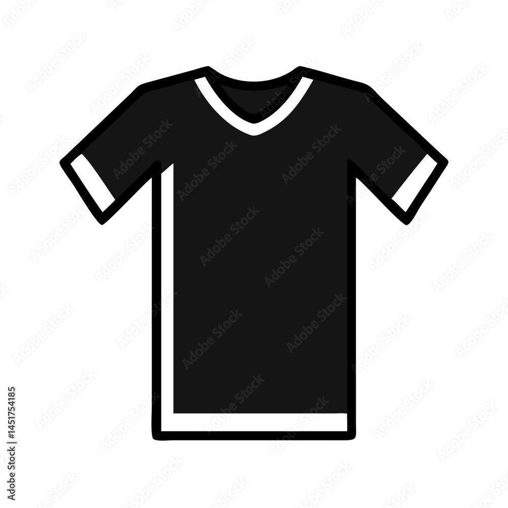 Black T-shirt Icon Design in Minimalist Style Black T-shirt Icon Design in Minimalist Style