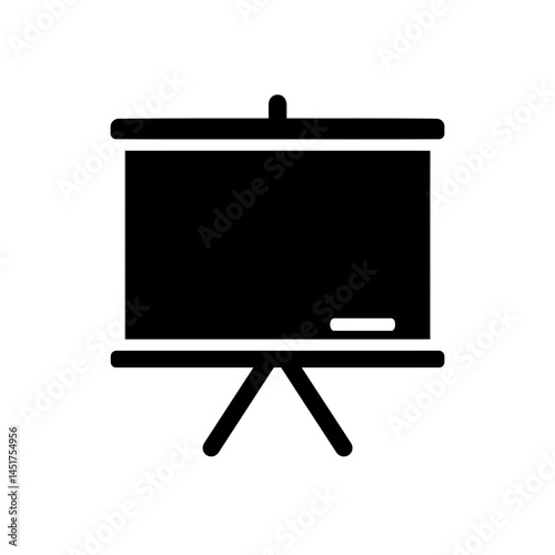  very simple flat and single minimalist School Whiteboard Silhouettes in black on a white background