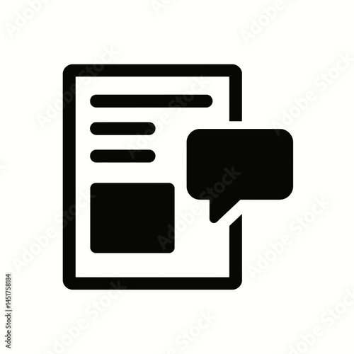  very simple flat and single minimalist Blog Silhouettes in black on a white background 