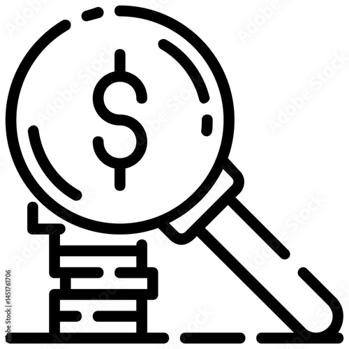 search money vector outline icon