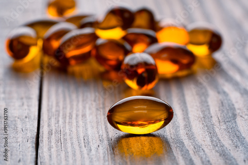 Obraz na płótnie Dietary supplement containing omega 3 fish oil capsules w salonie