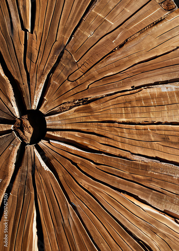 Obraz na płótnie Close-Up Action of Wood Grain Texture, Nature Detail, Outdoor Setting, Photography Viewpoint, Natural Concept in high definition 4K w salonie