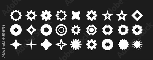 Modern retro geometric shapes