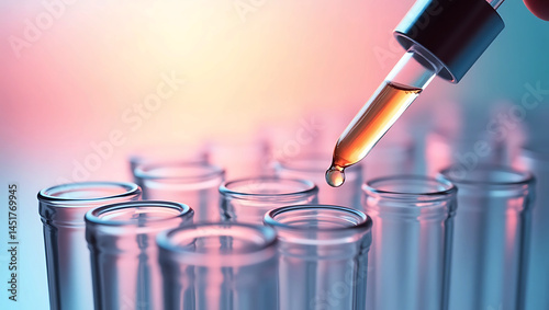 Research Medical Test Laboratory Assistant Handling Test Tubes in Clinical Lab