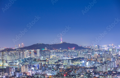  Seoul City at night South Korea