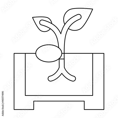 seedling outline icon	
