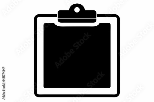 Clipboard Silhouette Vector Illustration 