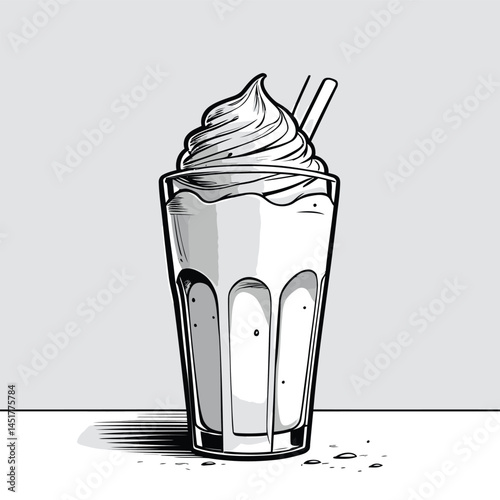 milk shake vector for design needs 