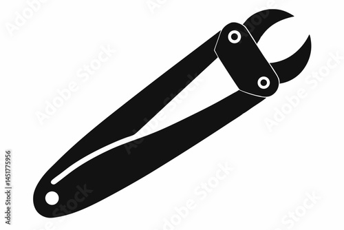 Nail Cutter Silhouette Vector Illustration 