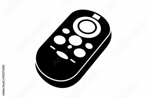 Remote Control Top View Silhouette Vector Illustration