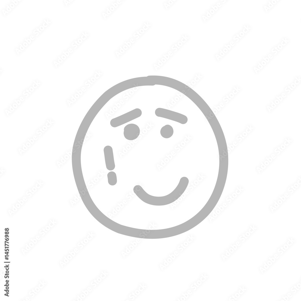 Fototapeta premium emoticon face doodle