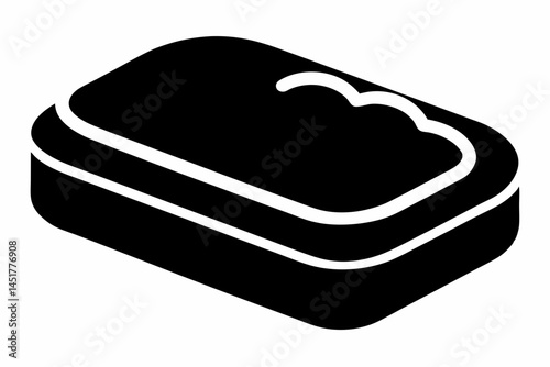 Soap Bar Silhouette Vector Illustration 