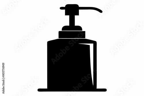 Soap Pump Silhouette Vector Illustration 