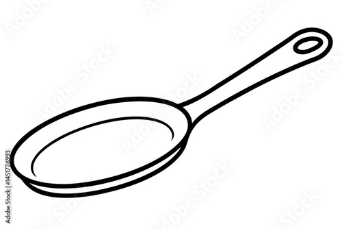 Spoon Rest Tray Line Art Vector Illustration