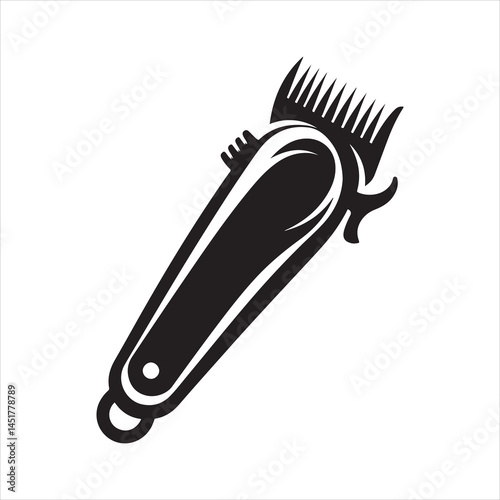 Electric Hair Clipper Silhouette for Barber and Grooming