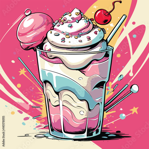 milk shake vector for design needs 
