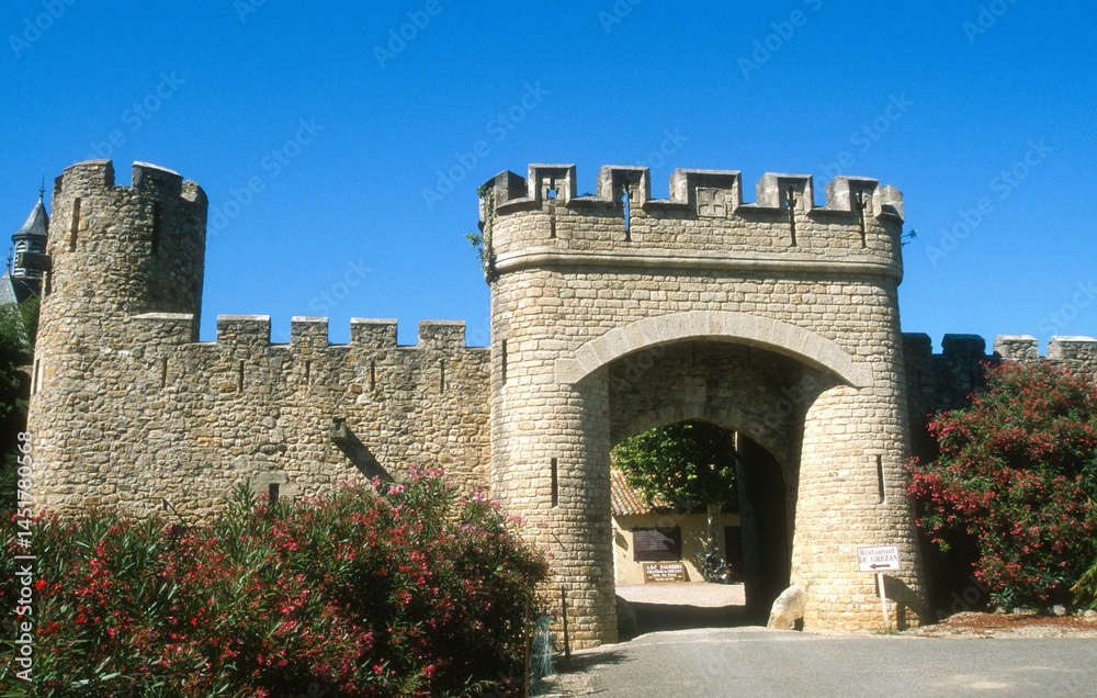 Obraz premium villa romaine, Château Grézan , Grézan, Hérault, 34, France,