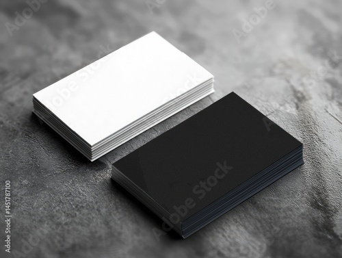 Sophisticated Business Card Mockup Showcasing Clean Design and Professional Appeal