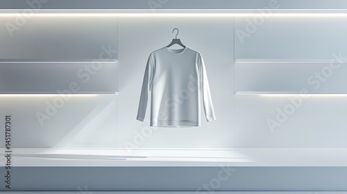 Stylish long sleeve white t-shirt mock-up showcasing design versatility