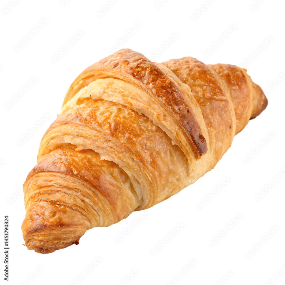 Croissant isolated on a transparent background